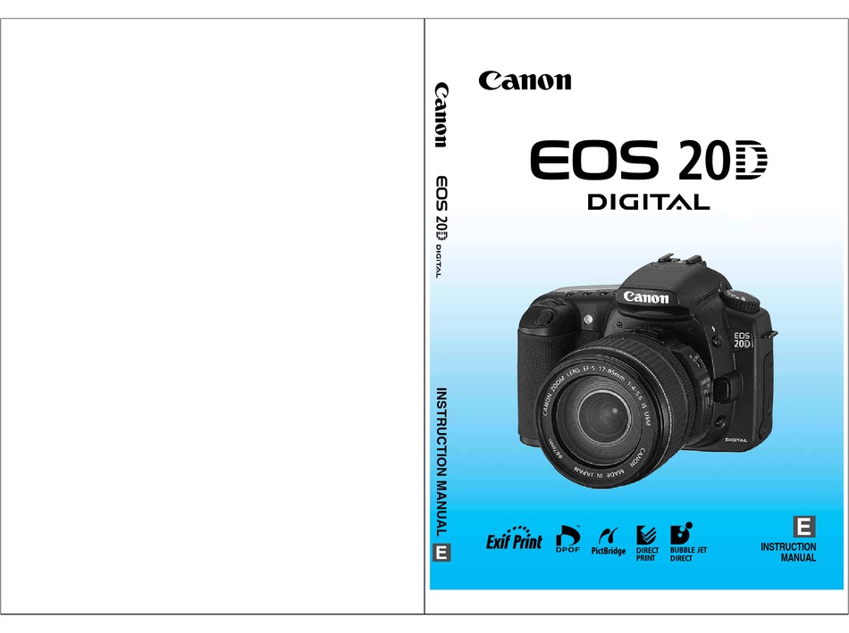 CAMERA EOS 20D DIGITAL INSTRUCTION MANUAL Pdf Download ManualsLib