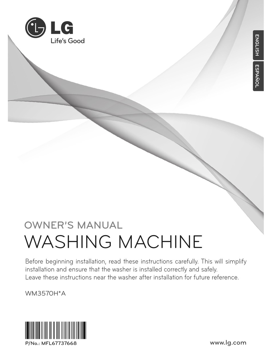 LG WM3570H OWNER'S MANUAL Pdf Download | ManualsLib