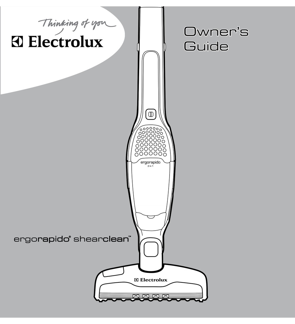 ELECTROLUX ERGORAPIDO SHEARCLEAN OWNER'S MANUAL Pdf Download ManuaLib