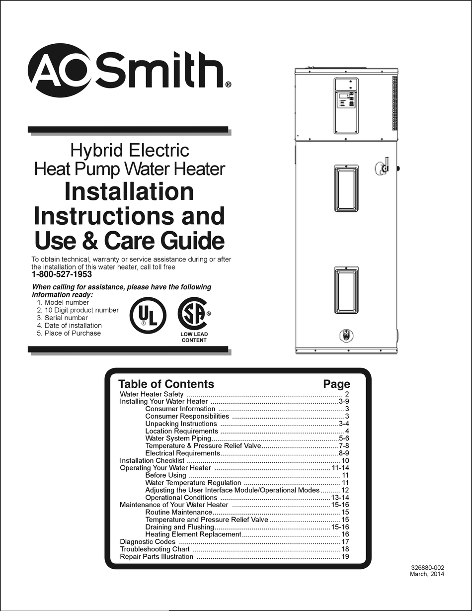 Heat Pump Water Heater Manual