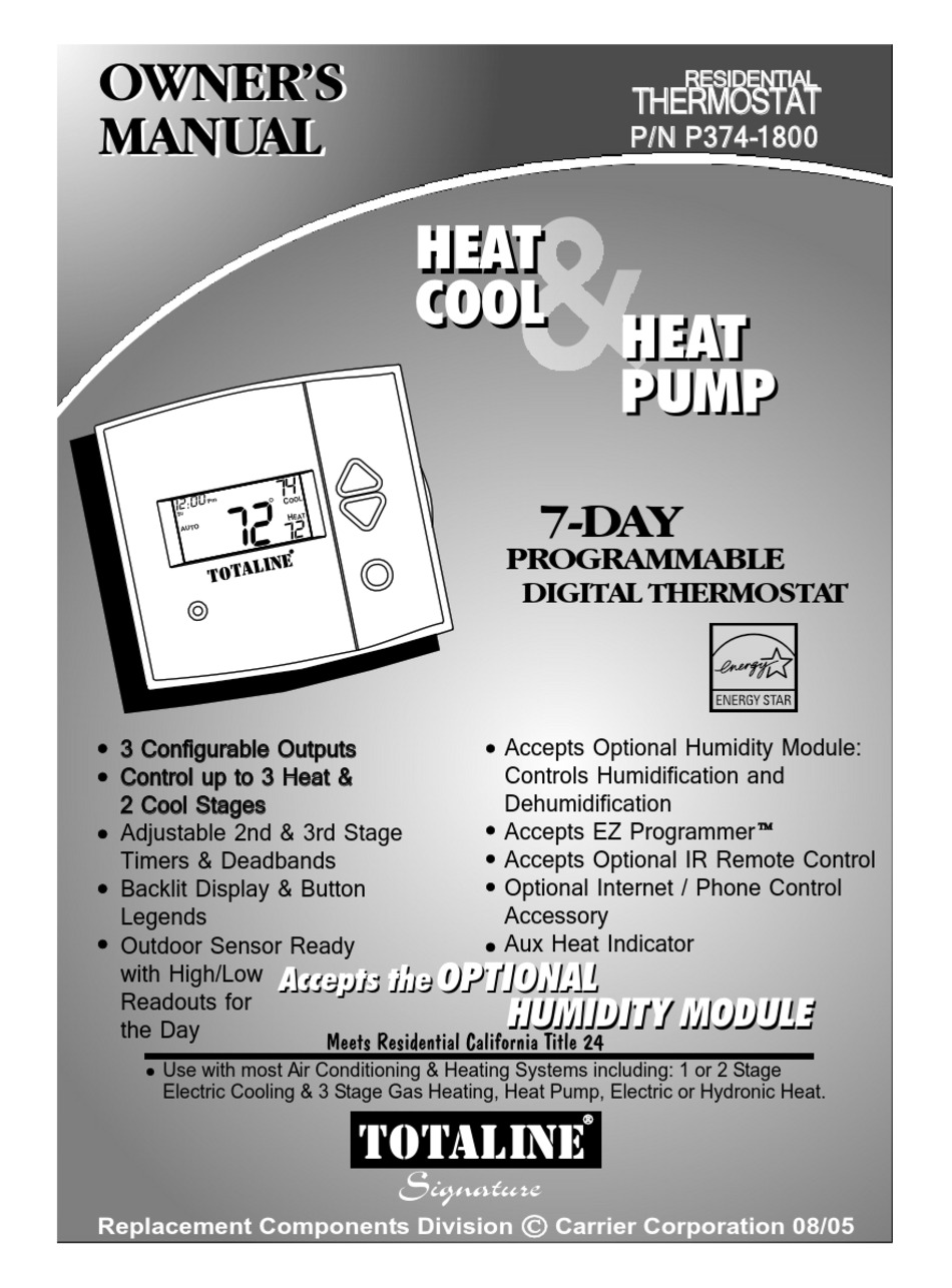 Totaline P374 1800 Owner S Manual Pdf Download Manualslib