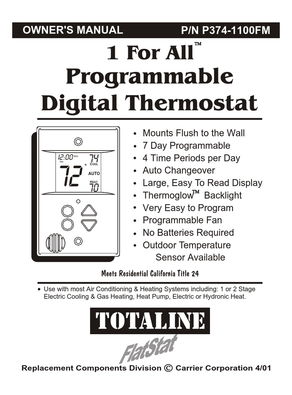 Totaline P374 1100fm Owner S Manual Pdf Download Manualslib