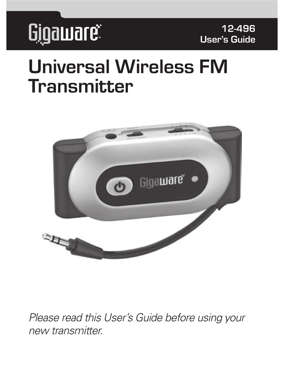 GIGAWARE 12496 USER MANUAL Pdf Download ManualsLib