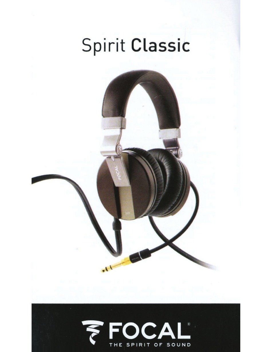 FOCAL SPIRIT CLASSIC USER MANUAL Pdf Download | ManualsLib