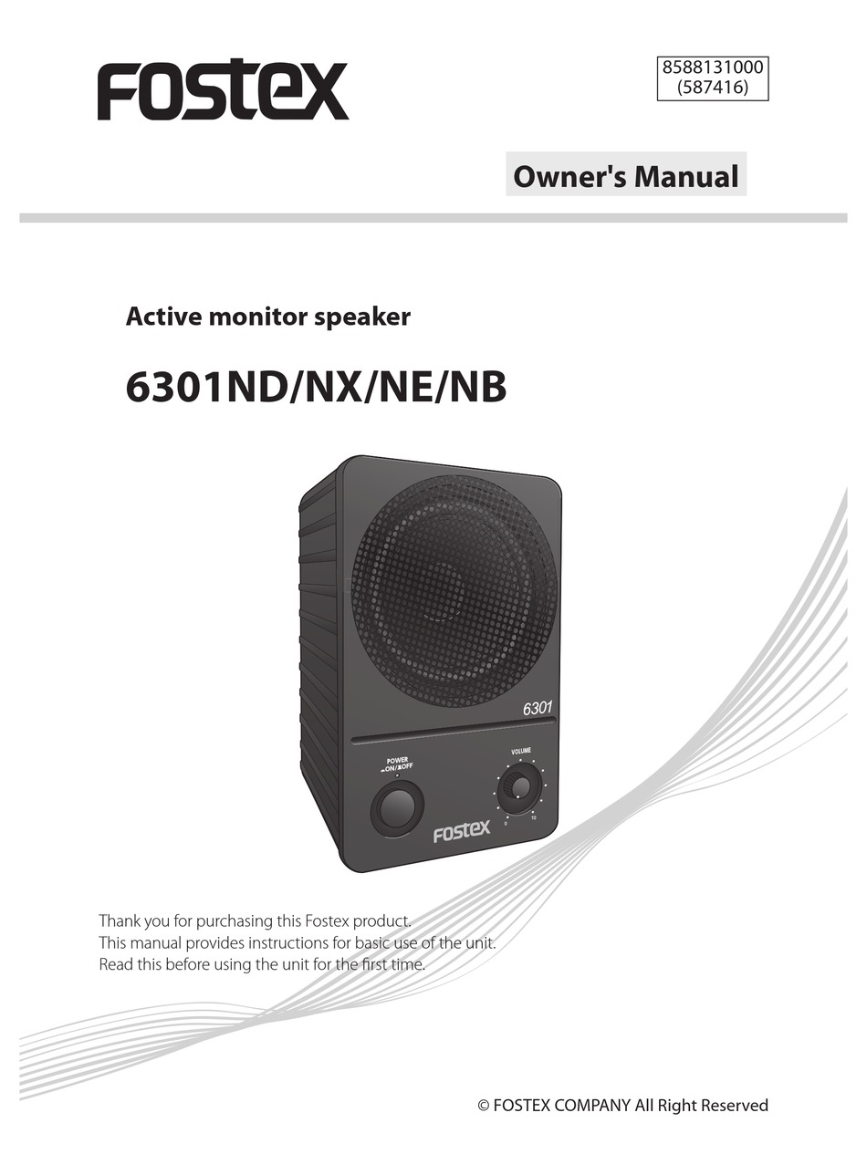 Fostex 6301nd Owner S Manual Pdf Download Manualslib