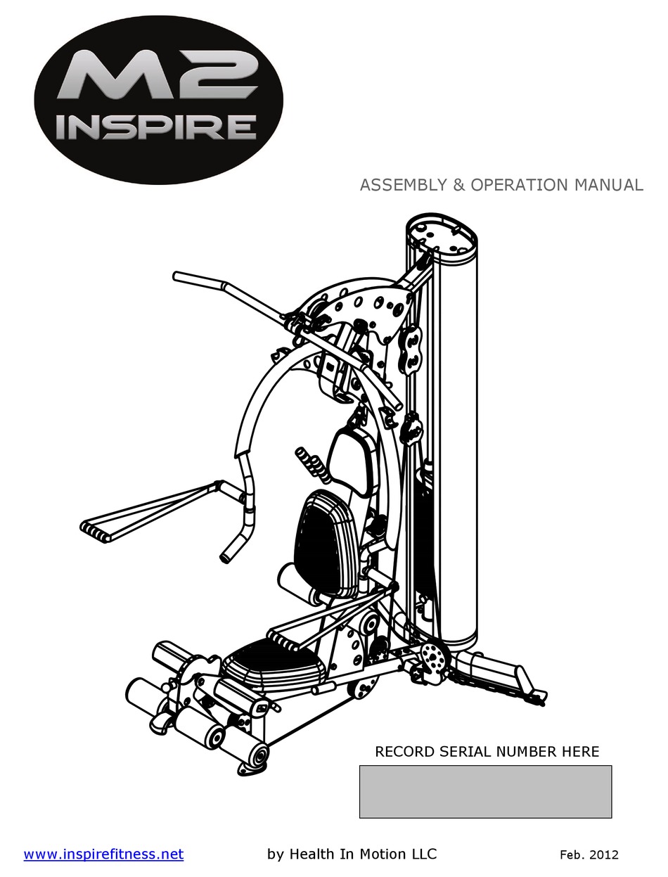 Inspire M2 Assembly Operation Manual Pdf Download Manualslib