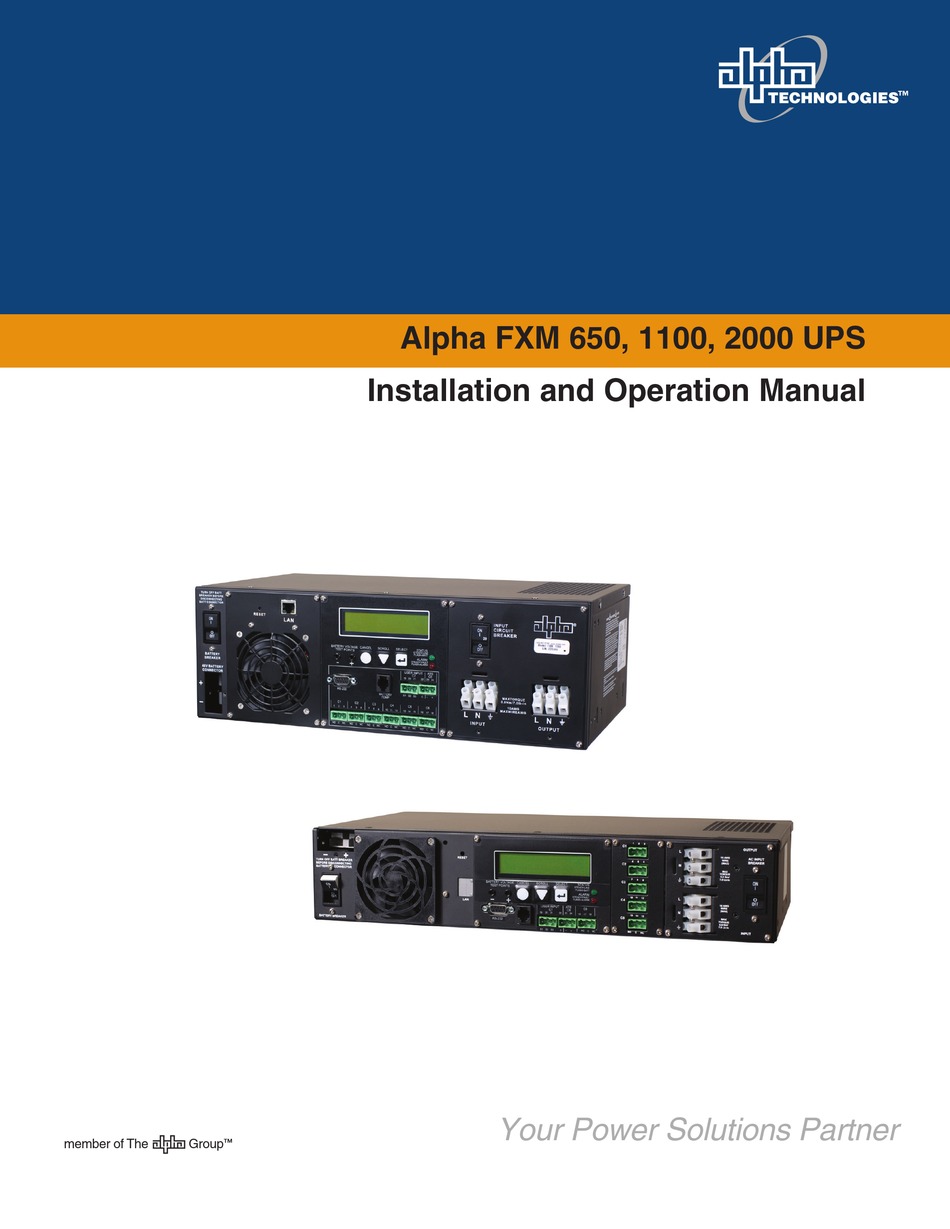 ALPHA FXM 650 INSTALLATION AND OPERATION MANUAL Pdf Download ManualsLib
