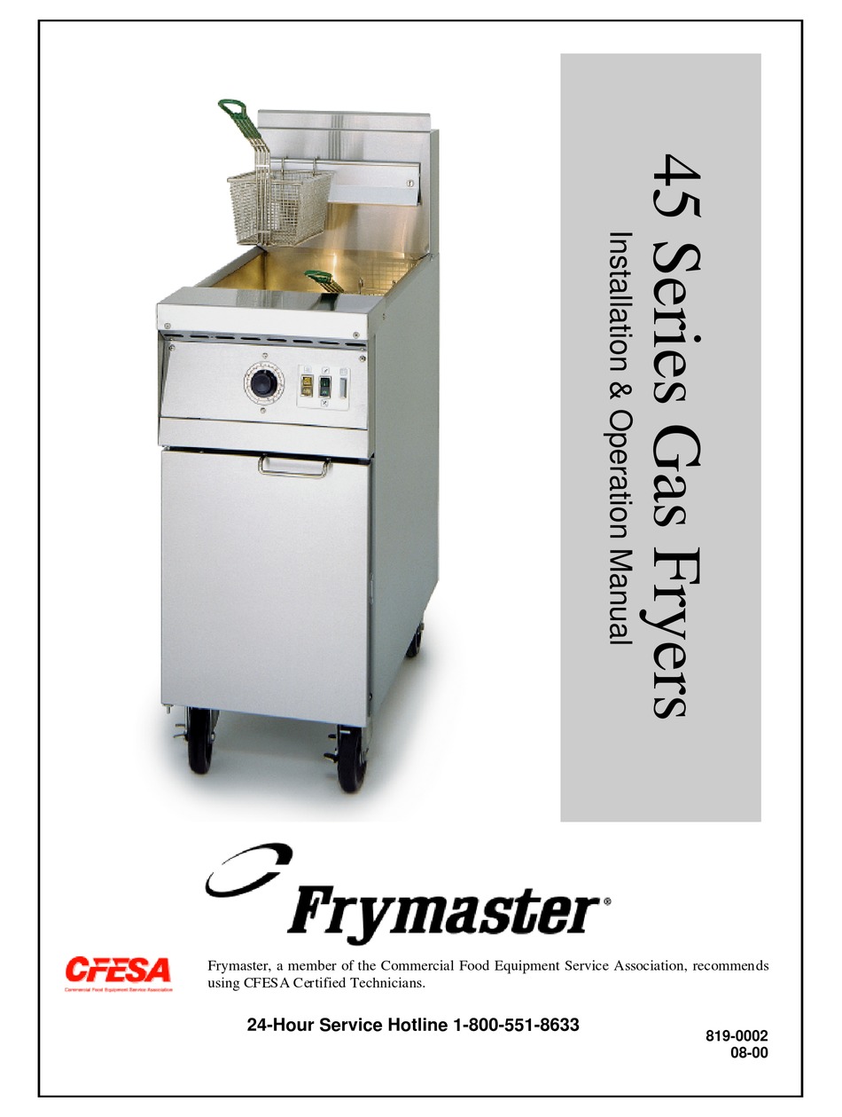 FRYMASTER FM45E INSTALLATION & OPERATION MANUAL Pdf Download | ManualsLib