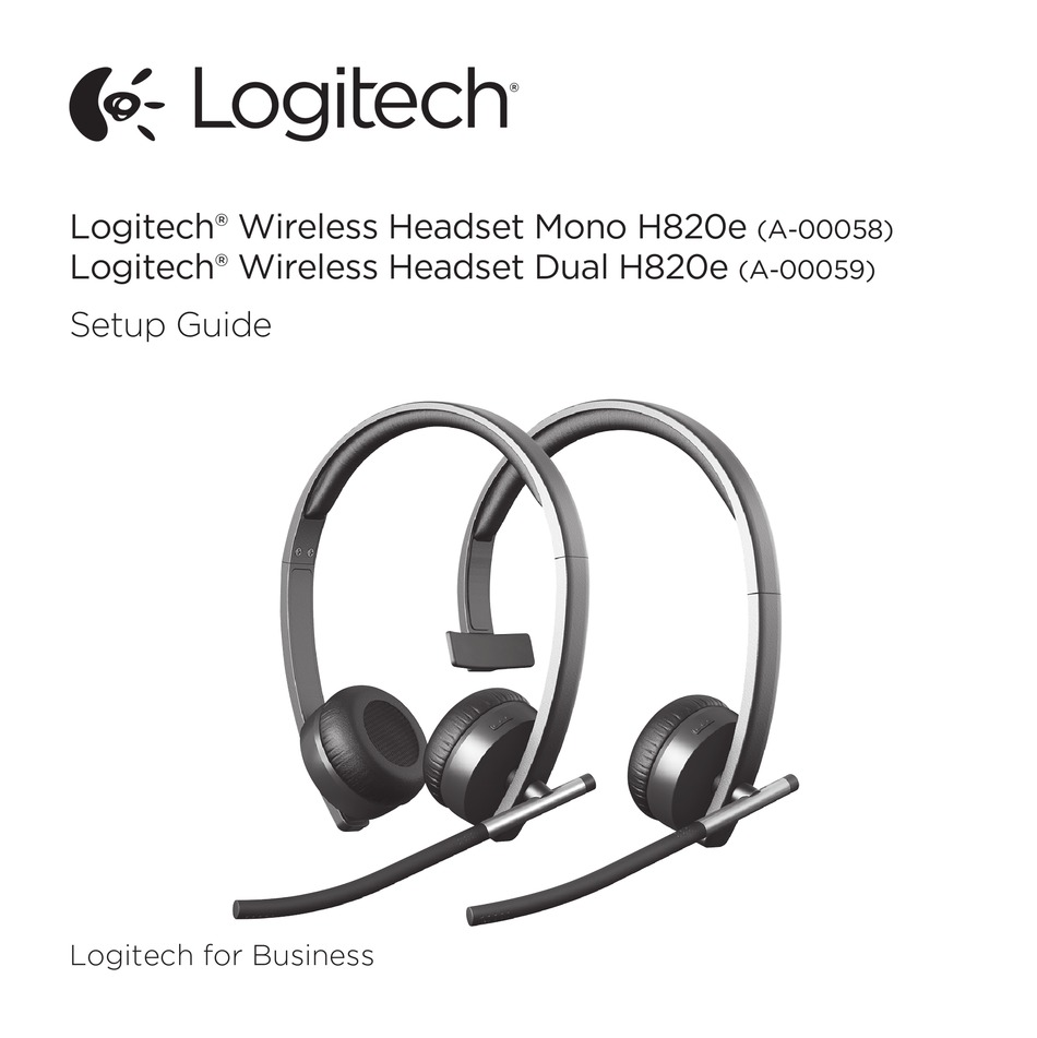 Wireless headset инструкция. Logitech Wireless Headset mono h820e. Logitech VC Wireless Headset Dual h820e. H820e mono Logitech. Logitech Dual h820e model a-00059.