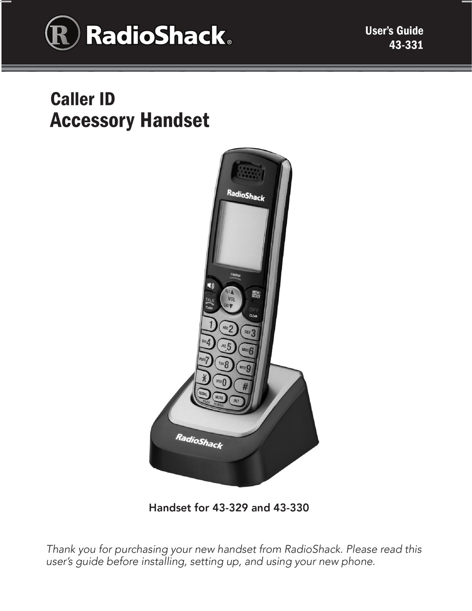 RADIO SHACK 43-331 USER MANUAL Pdf Download | ManualsLib