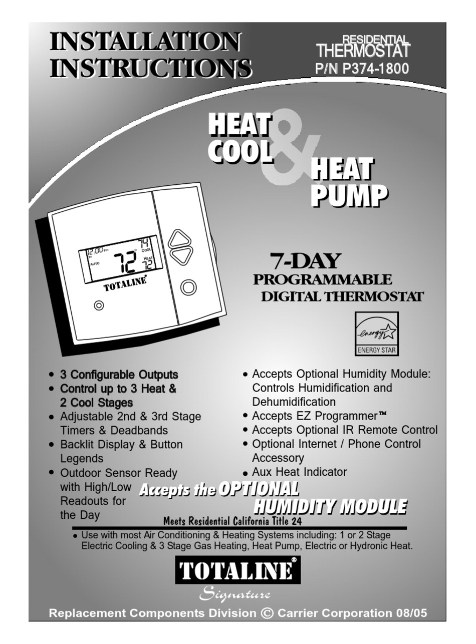 Totaline Thermostat Wiring Diagram P374 Wiring Diagram