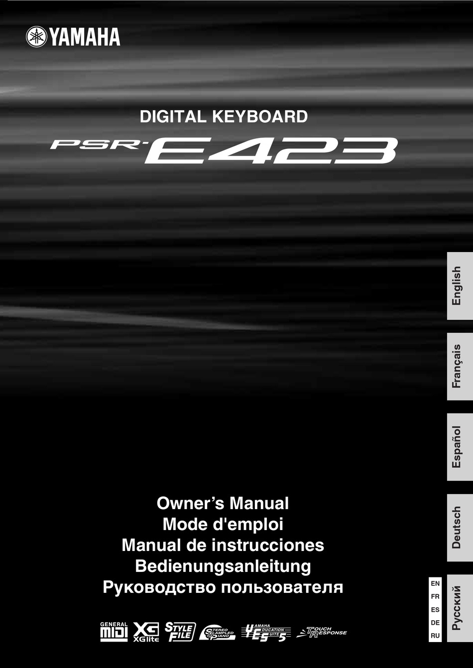 YAMAHA PSR E423 BEDIENUNGSANLEITUNG Pdf Download ManualsLib