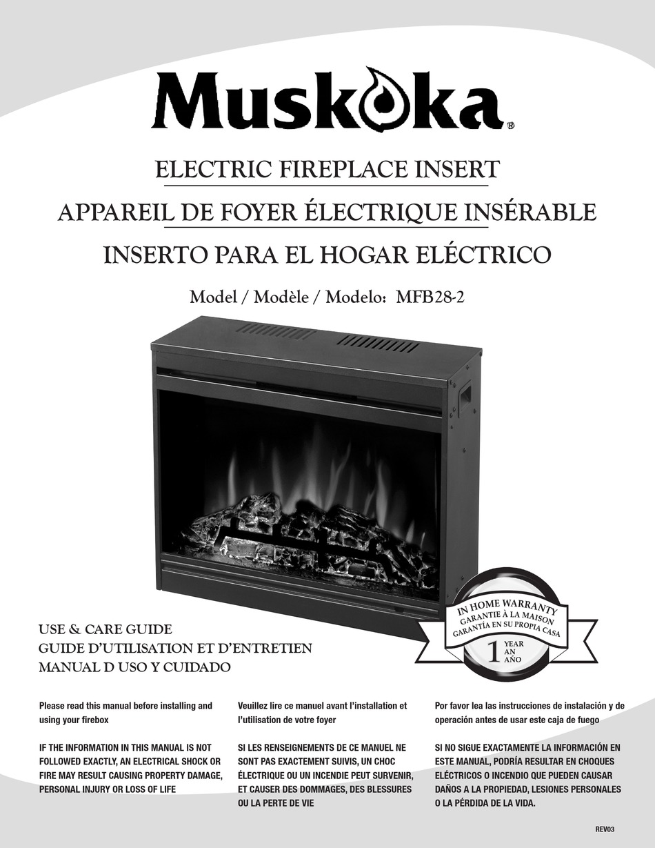 MUSKOKA MFB28-2 USE & CARE MANUAL Pdf Download | ManualsLib