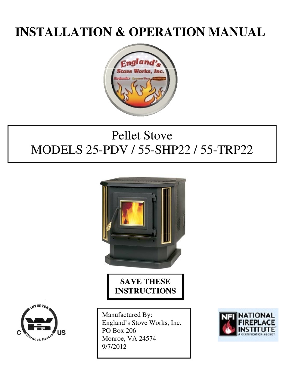 Smartstove Pellet Stove Manual