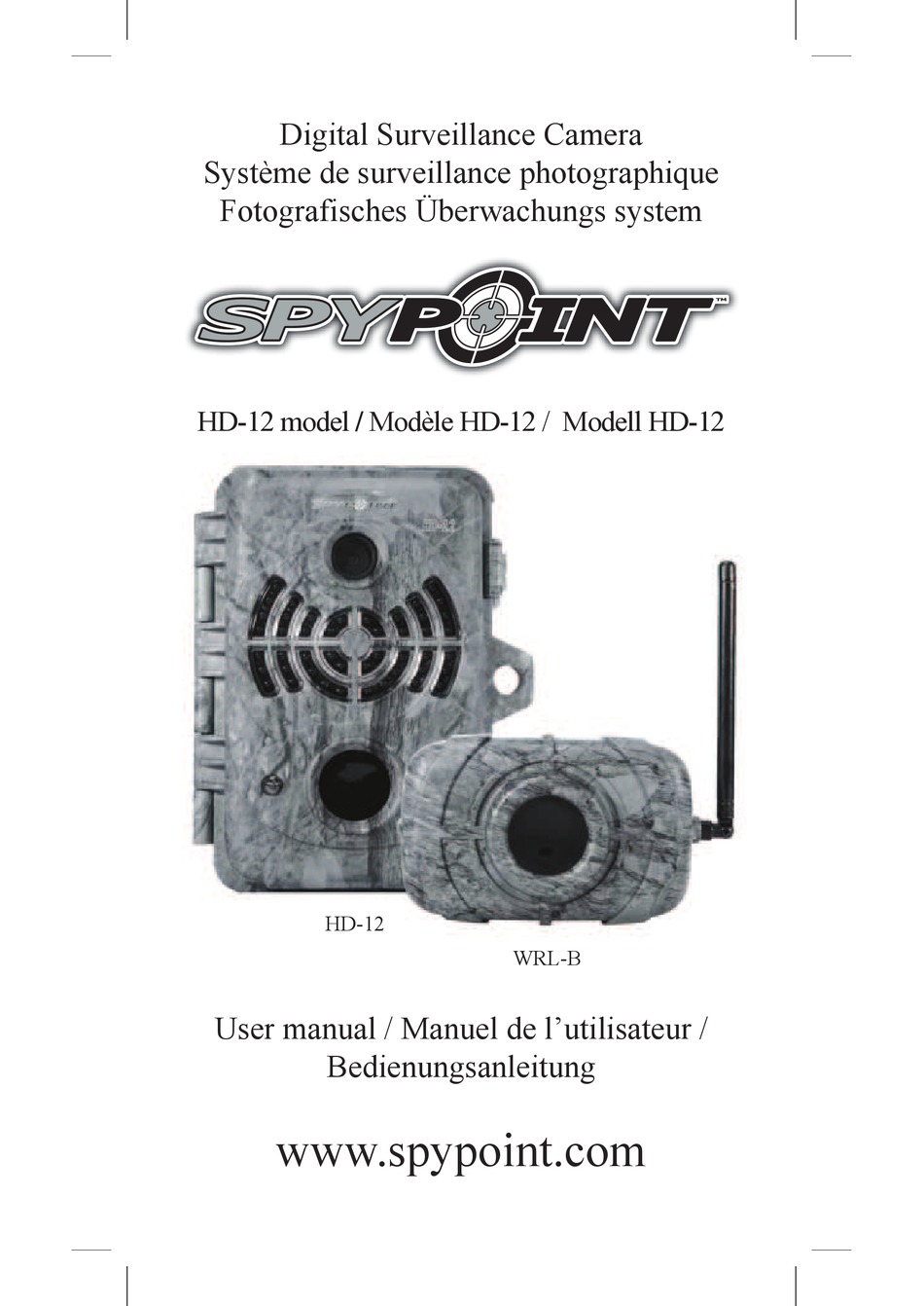 SPYPOINT HD12 BEDIENUNGSANLEITUNG Pdf Download ManualsLib