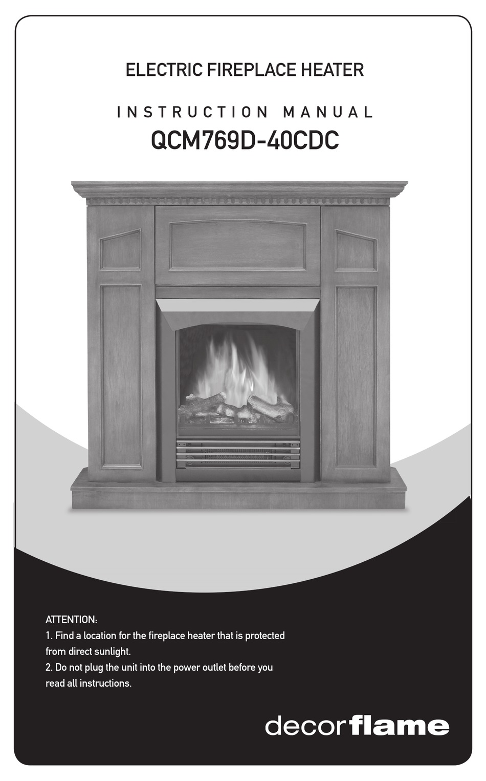 DECORFLAME QCM769D-40CDC INSTRUCTION MANUAL Pdf Download | ManualsLib