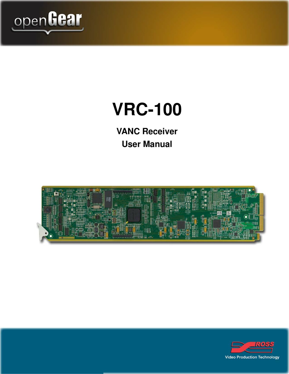 ROSS VRC100 USER MANUAL Pdf Download ManualsLib