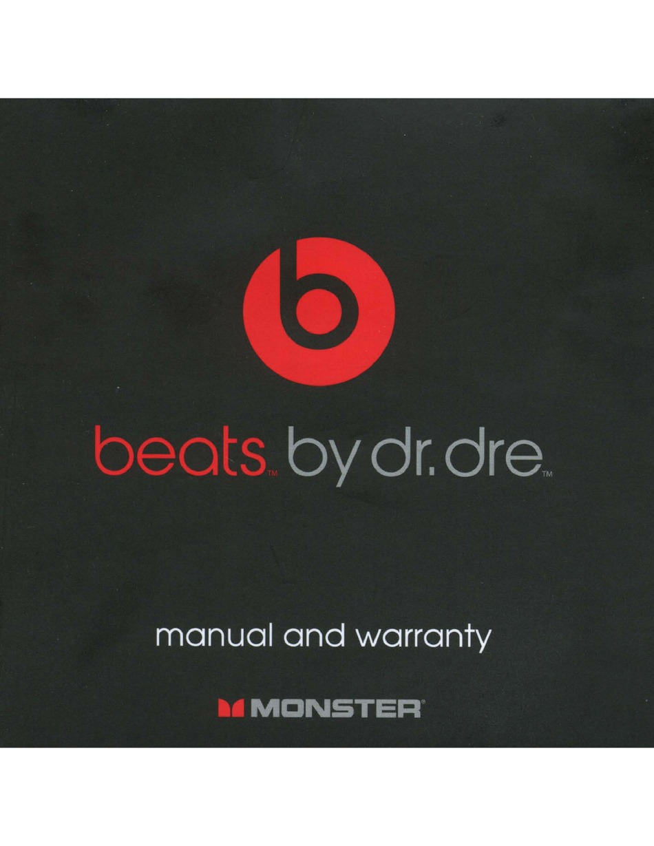 MONSTER CABLE BEATS BY DR. DRE MANUAL AND WARRANTY Pdf Download
