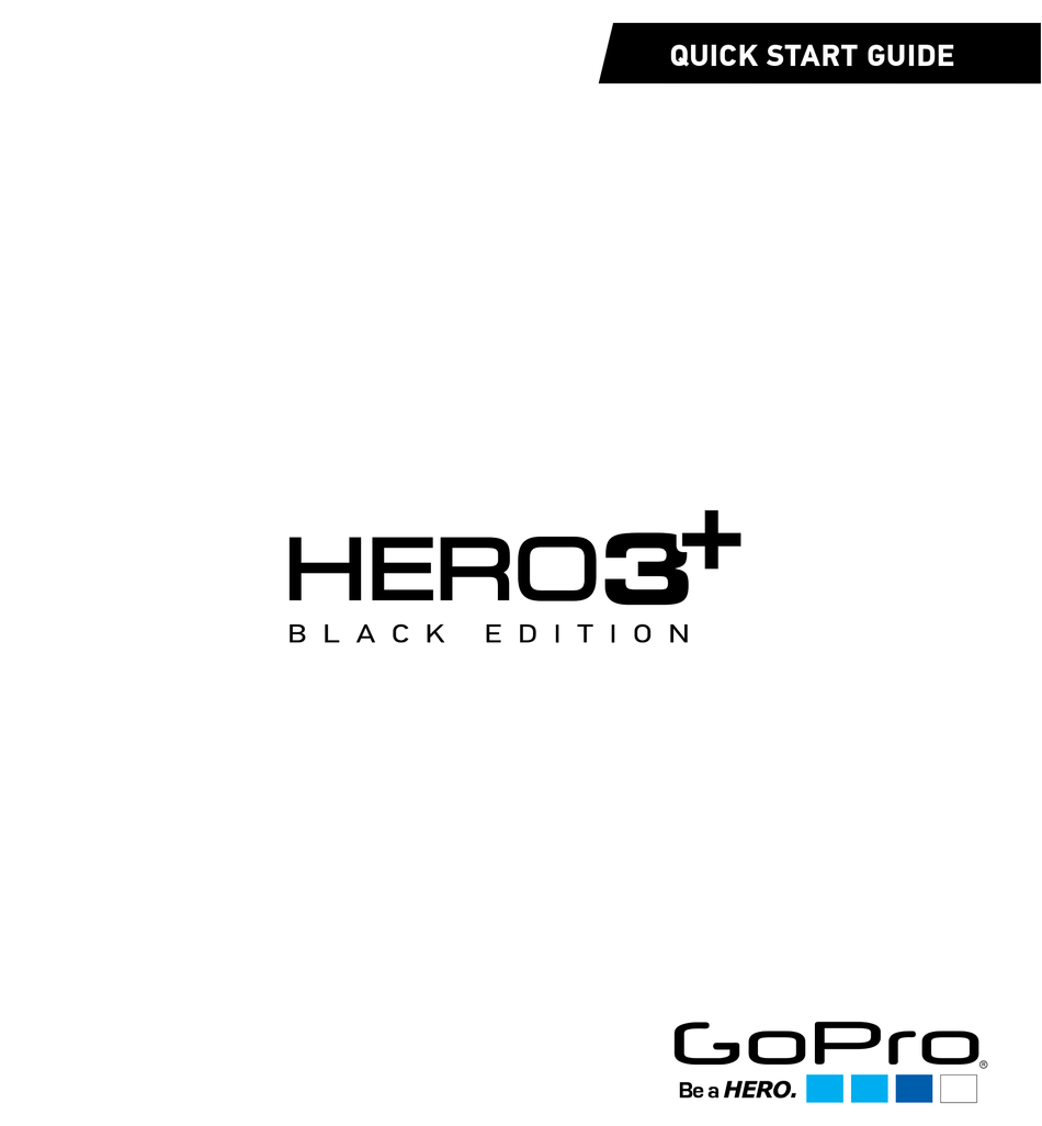 Gopro Hero 3 Black Edition Quick Start Manual Pdf Download Manualslib