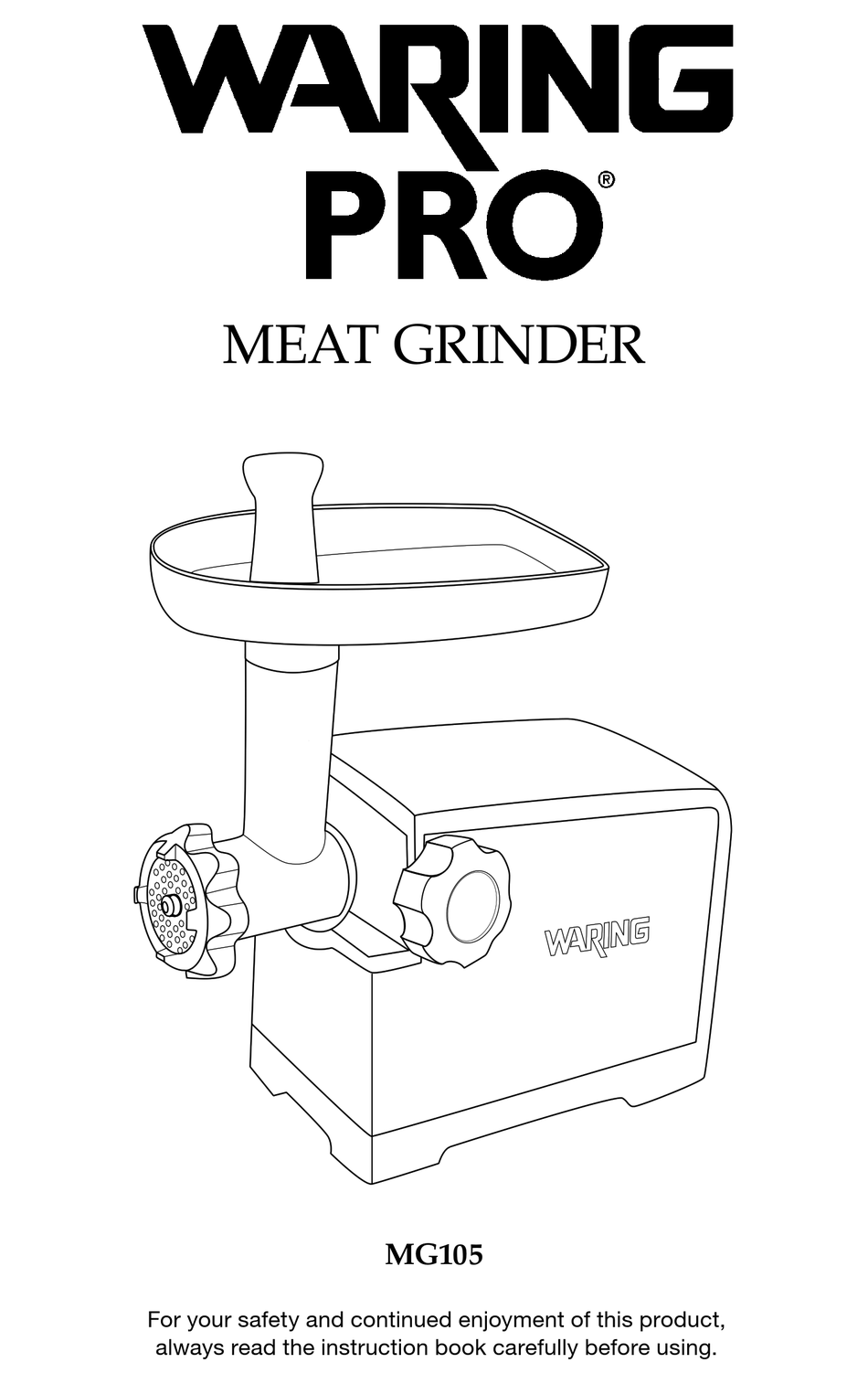 waring pro mg105 professional meat grinder
