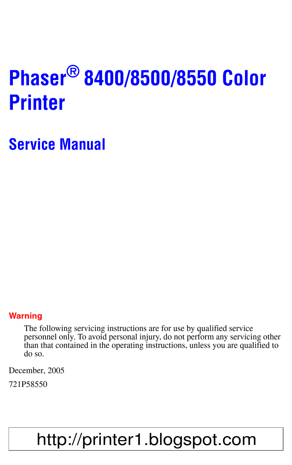 Xerox 8400-Fehlermeldung