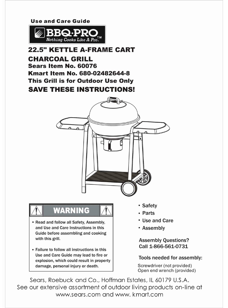 BBQ 60076 USE AND CARE MANUAL Pdf Download ManualsLib