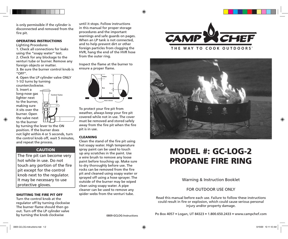 CAMP CHEF GC LOG 2 WARNING INSTRUCTION Pdf Download ManualsLib