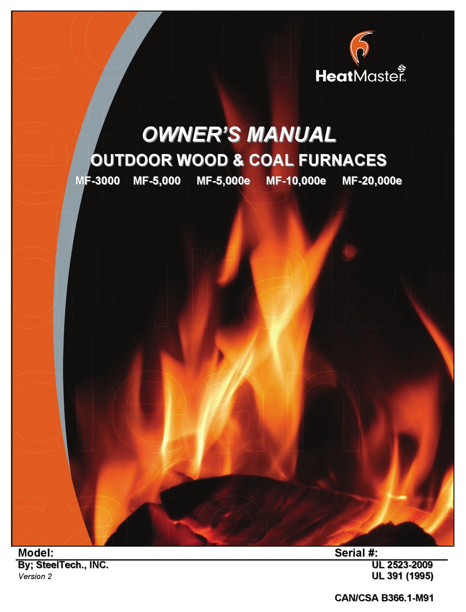 HEATMASTER MF-3000 OWNER'S MANUAL Pdf Download | ManualsLib
