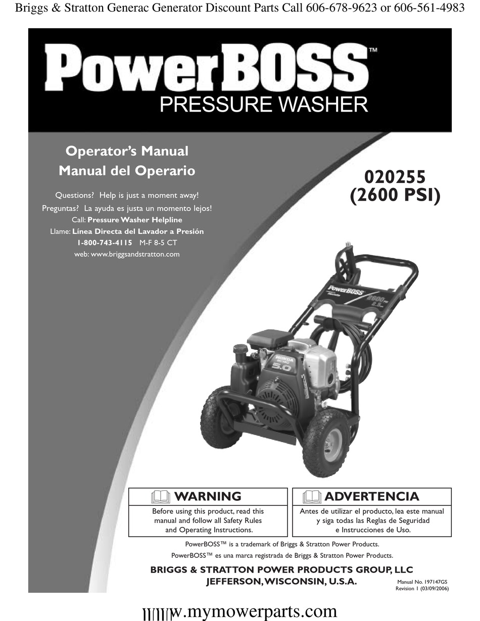 POWERBOSS 20255 OPERATOR'S MANUAL Pdf Download ManualsLib