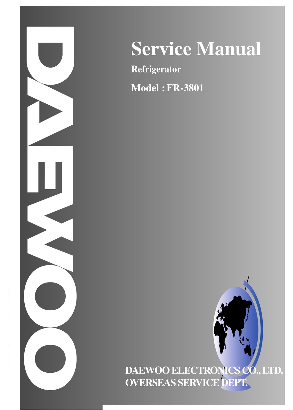 Daewoo Fr 3801 Service Manual Pdf Download Manualslib