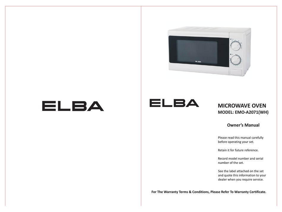 elba microwave how to use