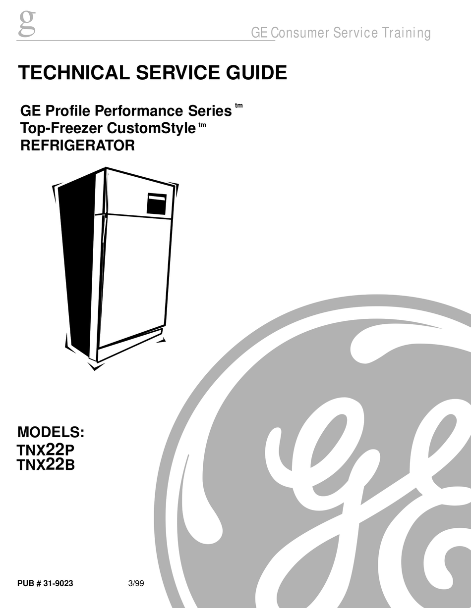 GE PROFILE TNX22P TECHNICAL SERVICE MANUAL Pdf Download | ManualsLib