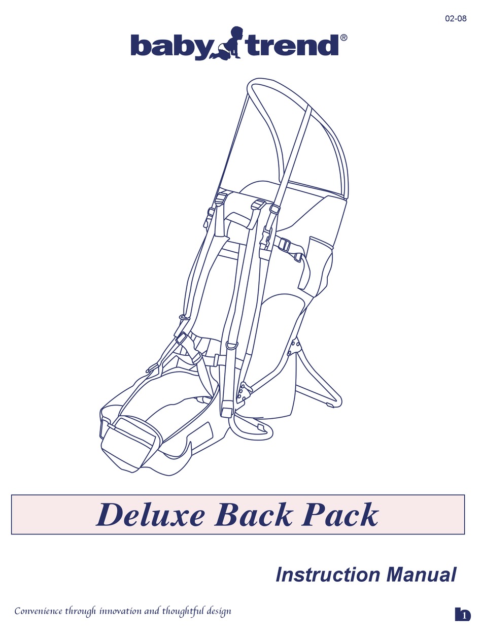 BABY TREND DELUXE BACK PACK INSTRUCTION MANUAL Pdf Download ManualsLib