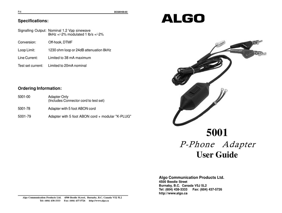 Btu 5001 User Manual
