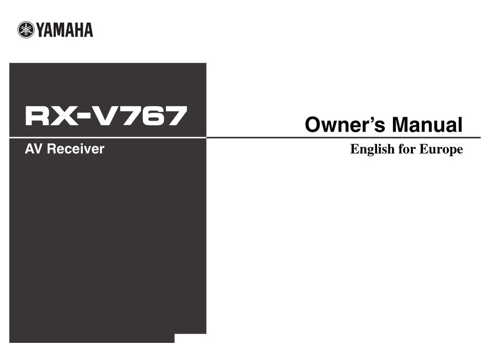 YAMAHA RX-V767 OWNER'S MANUAL Pdf Download | ManualsLib