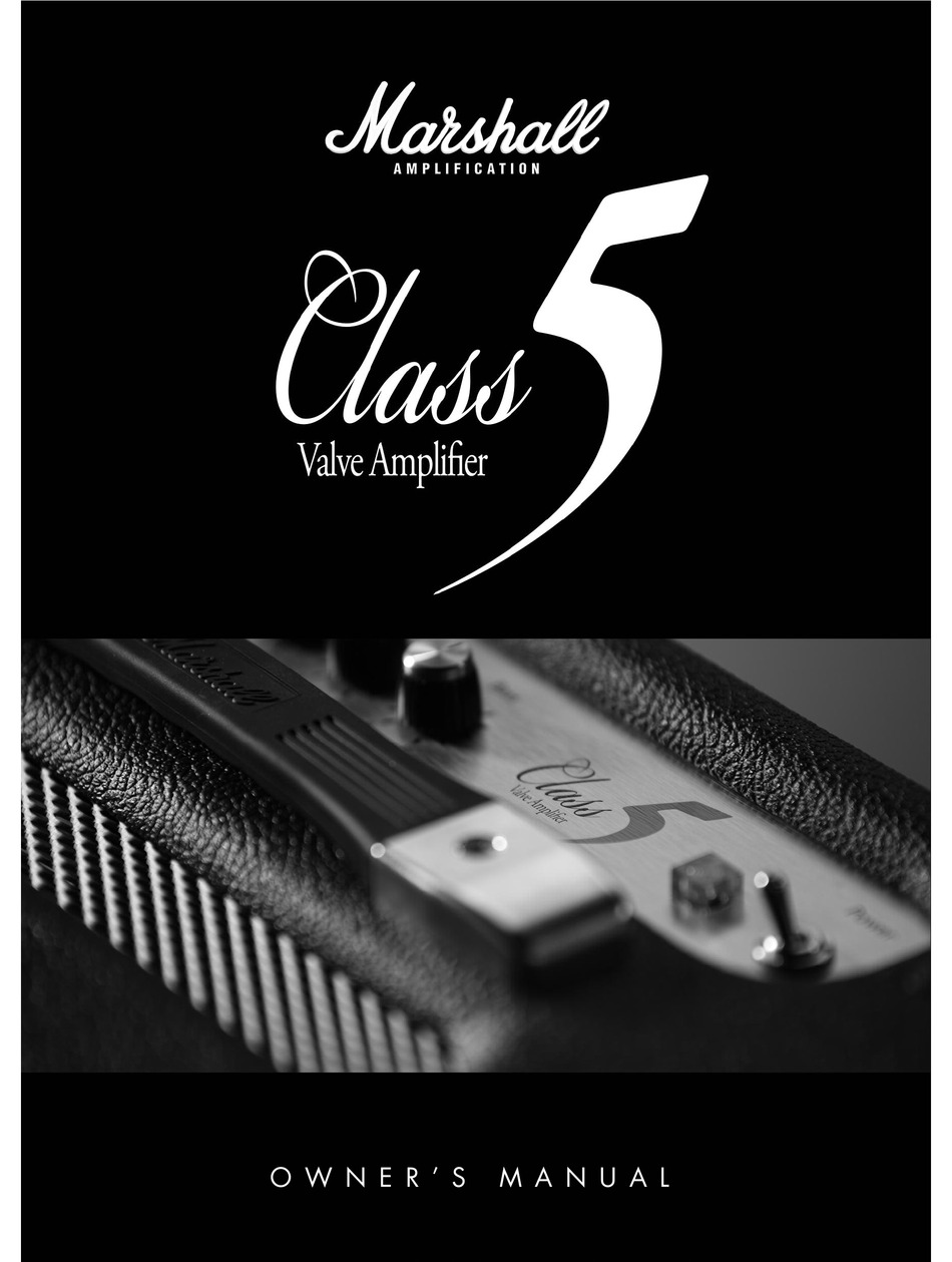 Marshall Amplification Class 5 Owner S Manual Pdf Download Manualslib