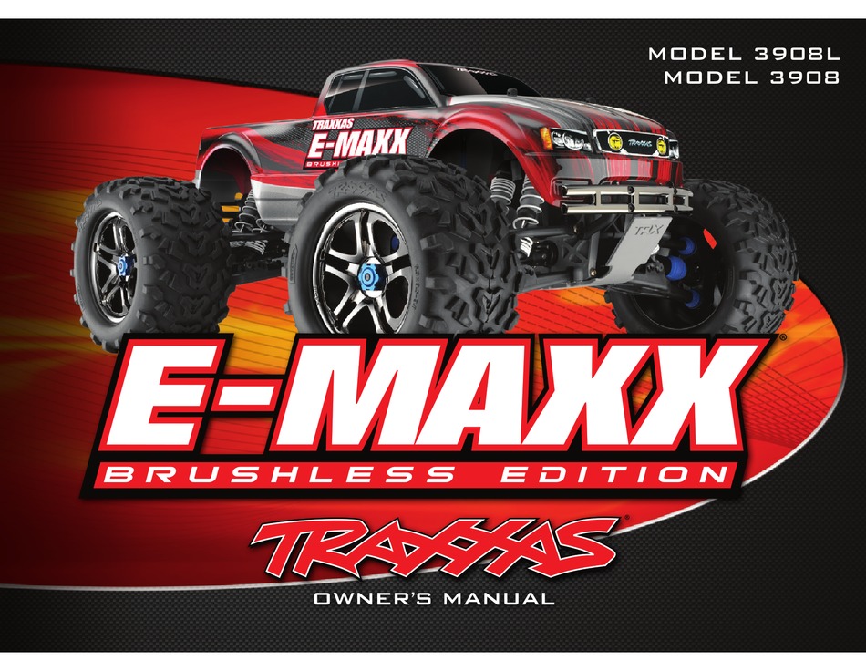 Traxxas E Maxx Brushless Edition 3908l Owner S Manual Pdf Download Manualslib