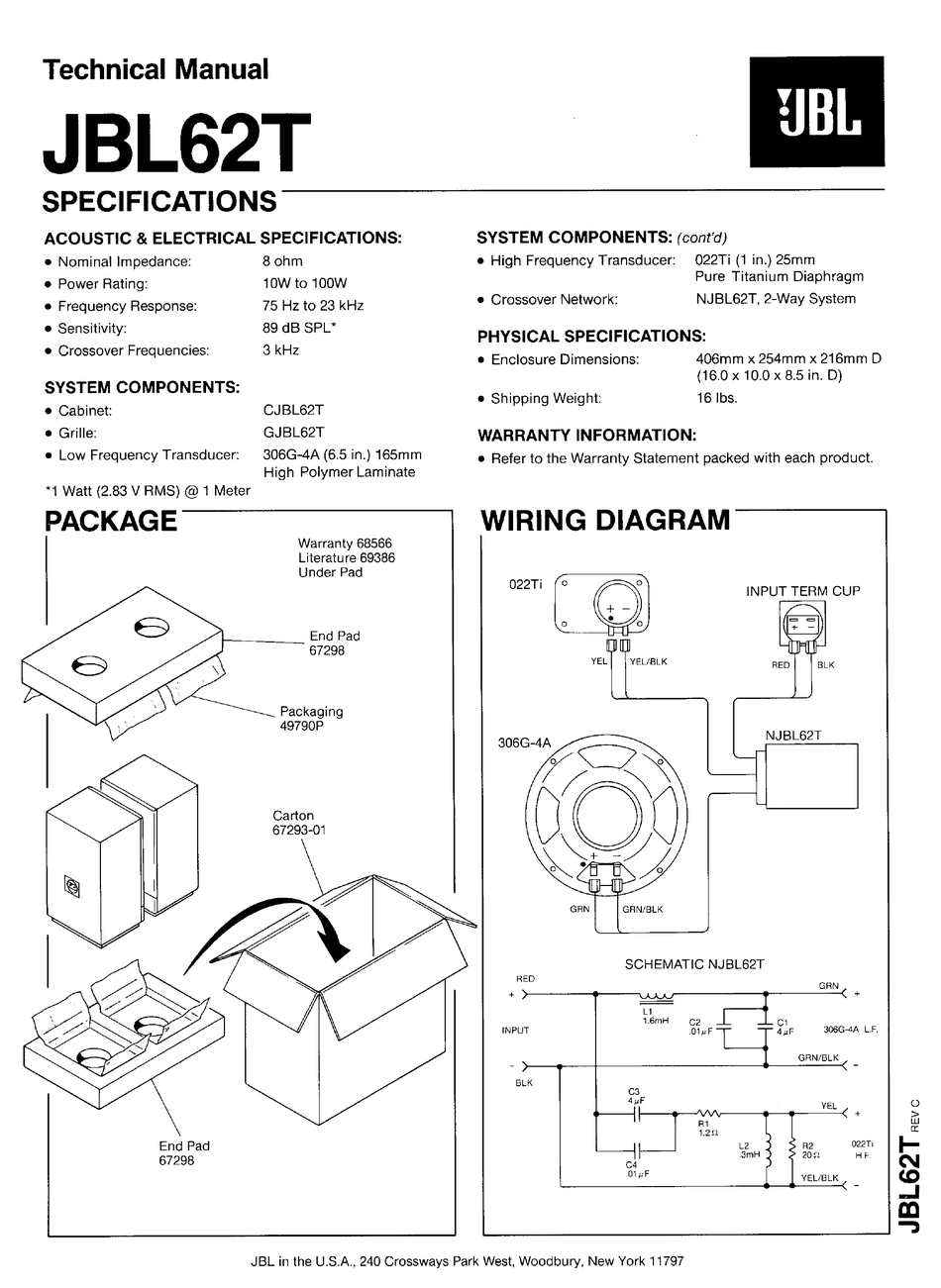 Jbl 4344 technical manual