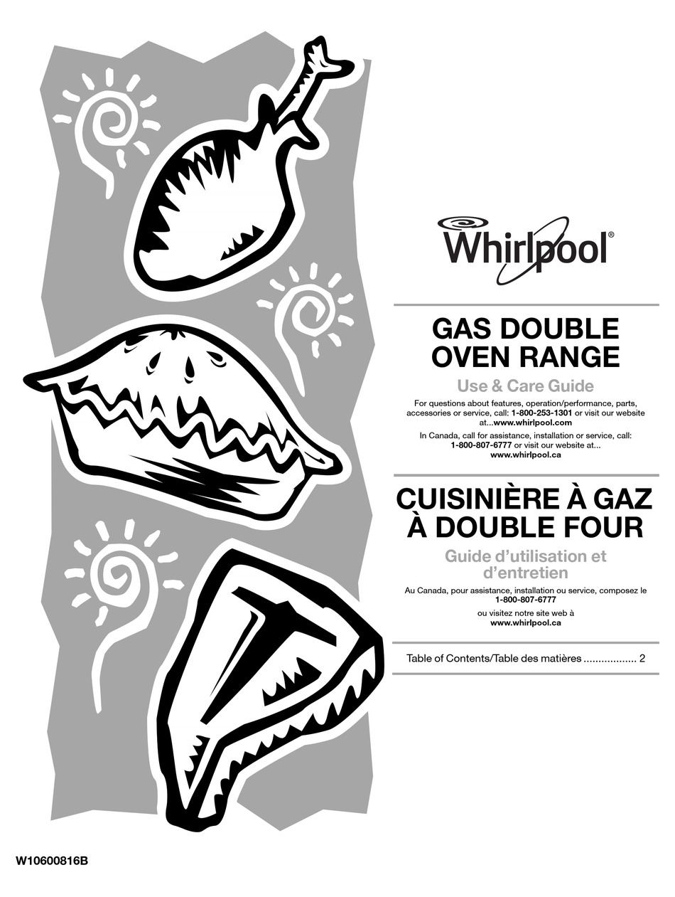 WHIRLPOOL GAS DOUBLE OVEN RANGE USE & CARE MANUAL Pdf Download ManualsLib