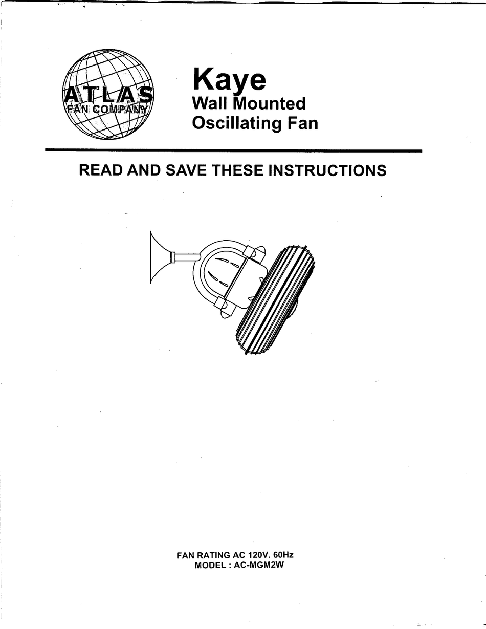 ATLAS KAYE ACMGM2W INSTRUCTIONS MANUAL Pdf Download ManualsLib