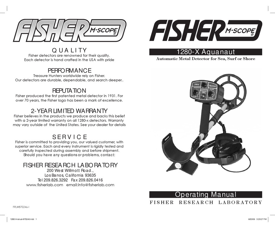 fisher 1260 x m scope manuals