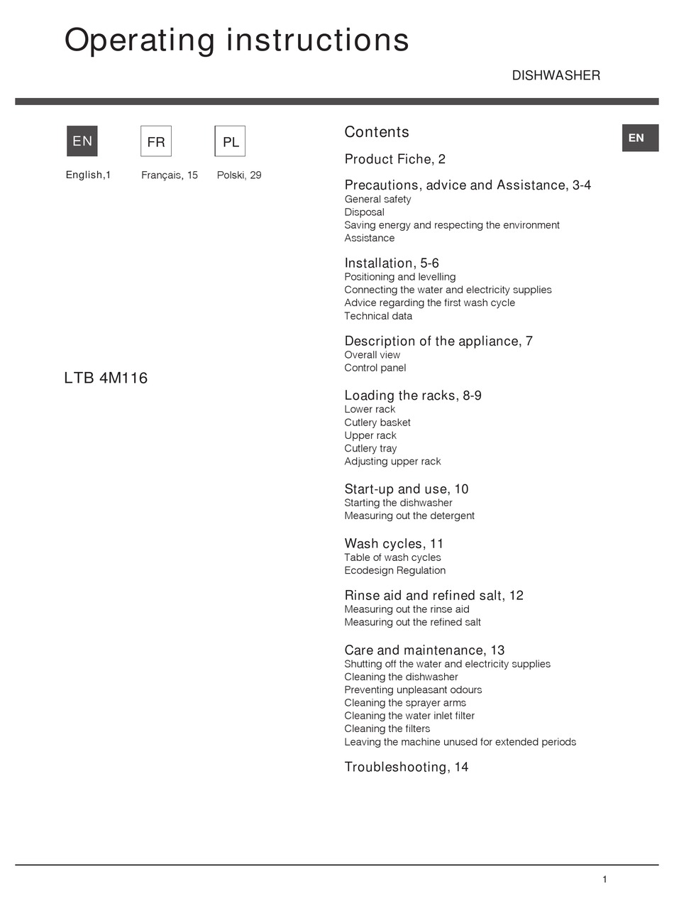 Hotpoint ltb4m116 sales