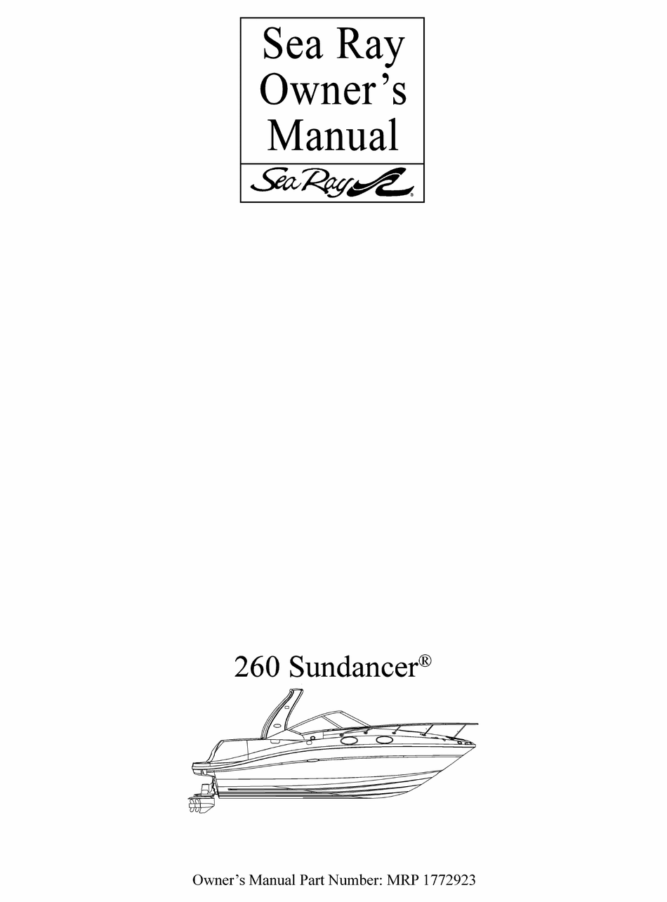 Sea Ray Parts Manual By Model