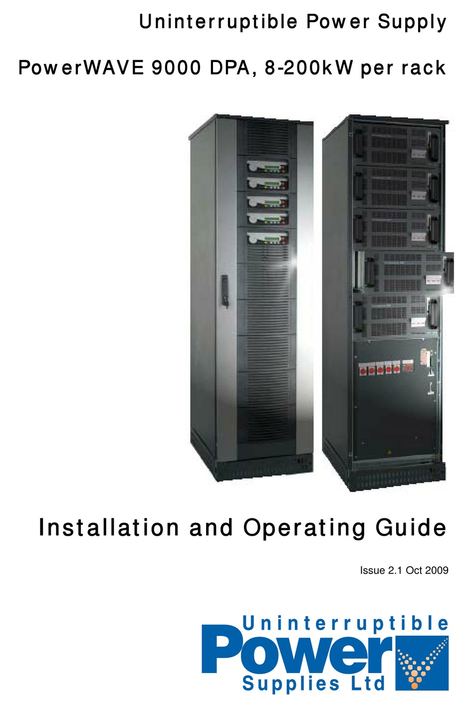 UNINTERRUPTIBLE POWER SUPPLIES POWERWAVE 9000 DPA INSTALLATION AND OPERATING MANUAL Pdf Download 