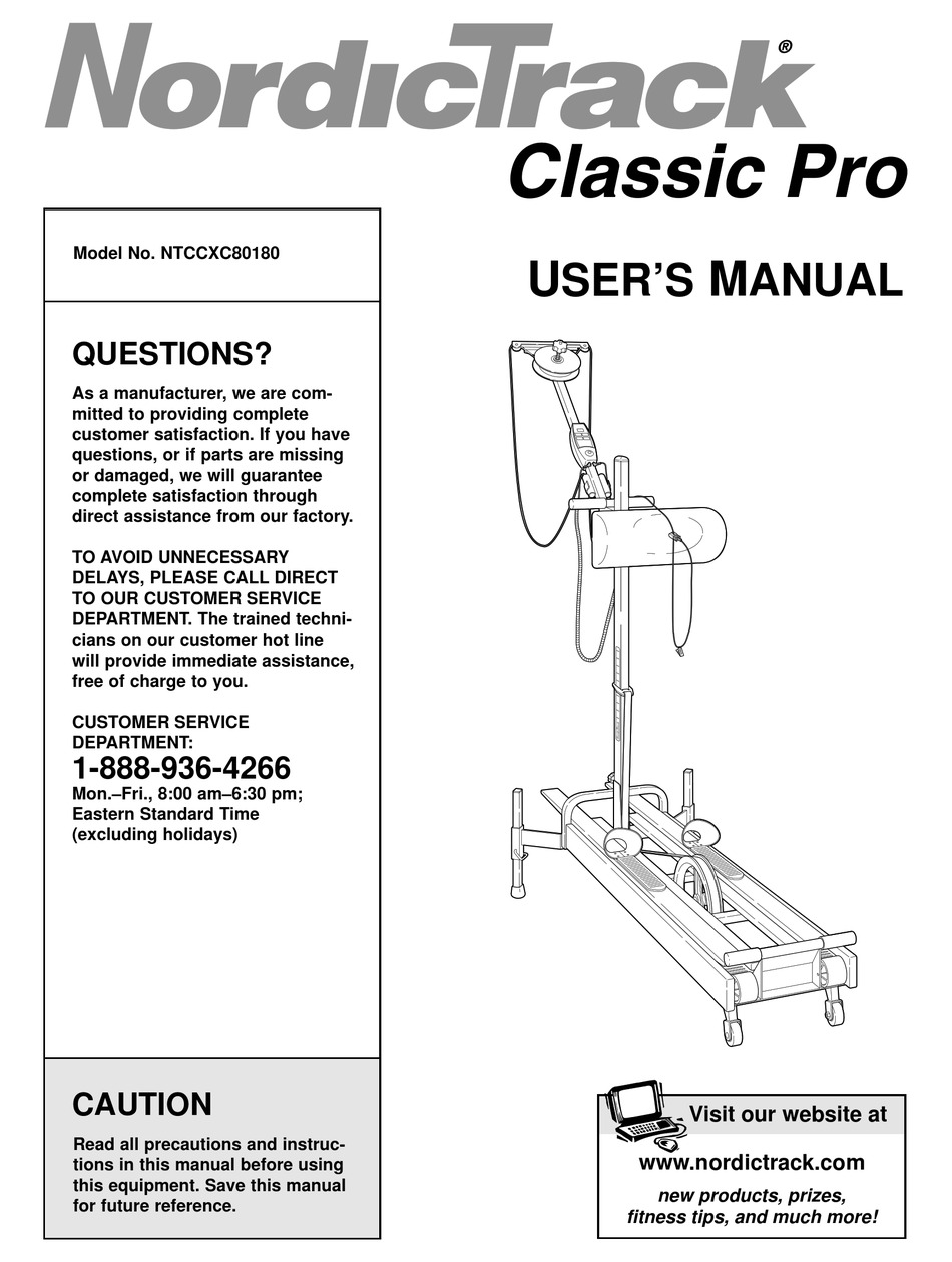 nordic track ski machine pdf info