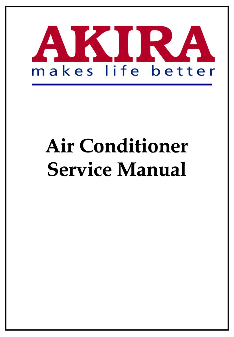 Akira Ac S10ck Service Manual Pdf Download Manualslib