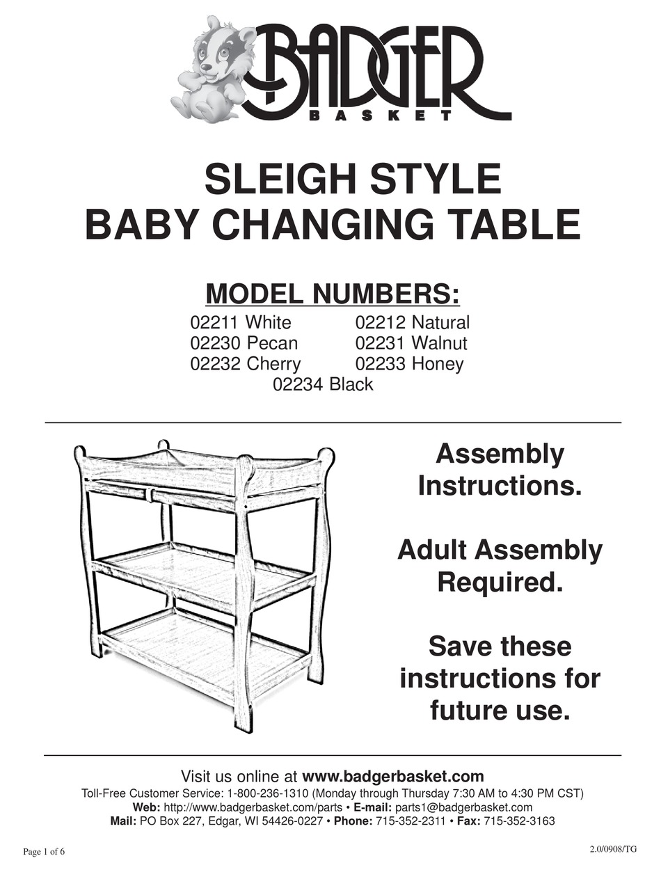 BADGER BASKET 02211 WHITE ASSEMBLY INSTRUCTIONS MANUAL Pdf Download