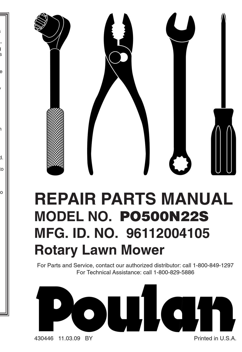 POULAN PRO PO500N22S REPAIR PARTS MANUAL Pdf Download | ManualsLib