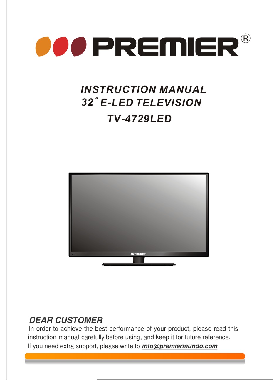 PREMIER TV-4729LED INSTRUCTION MANUAL Pdf Download ManualsLib