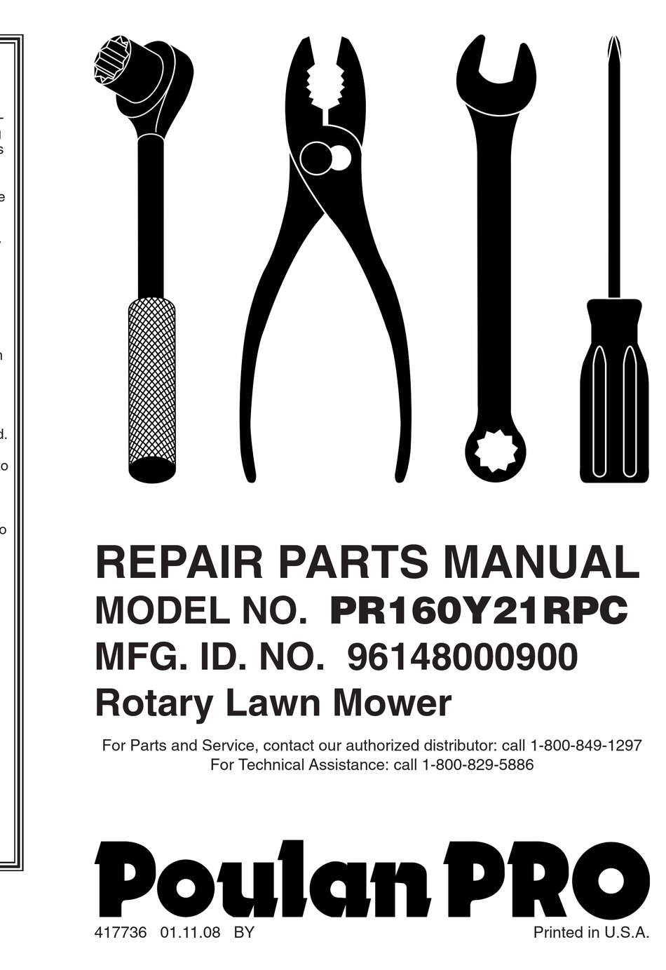 POULAN PRO PR160Y21RPC REPAIR PARTS MANUAL Pdf Download ManualsLib